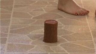 Foot Fetish - Sexy feet crushing a can of beans porn video