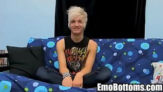 He is a sexy blonde haired punk who is masturbating porn video